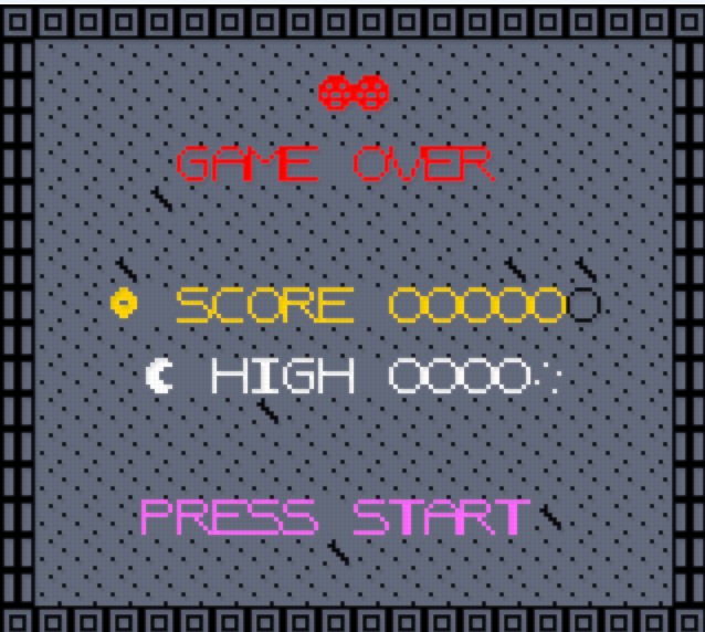 Ki Warden game over screen with high score