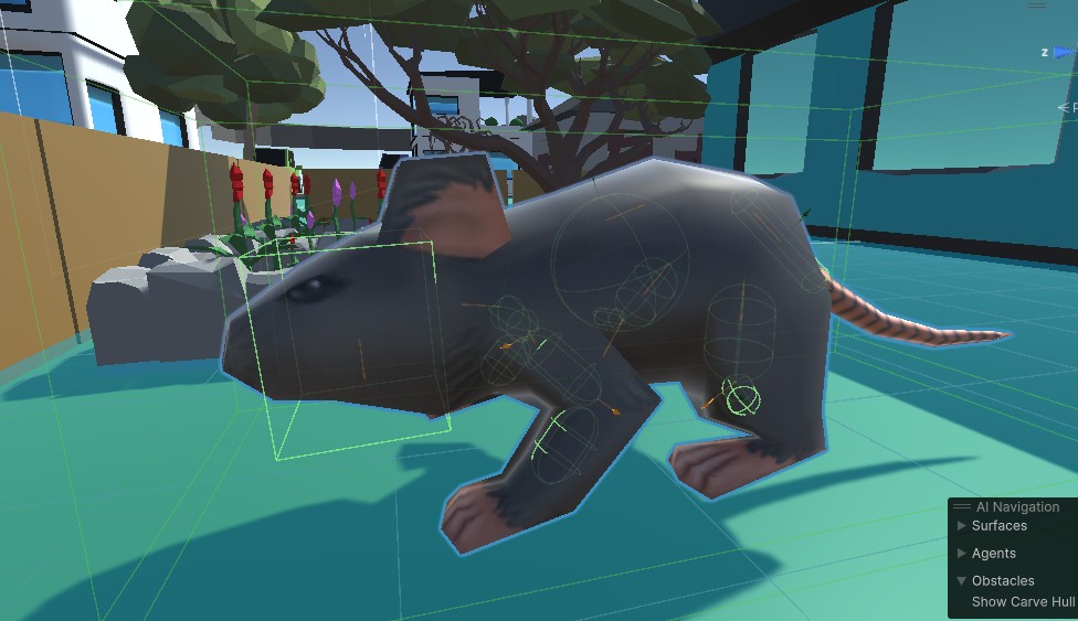 the rat fully rigged and meshed