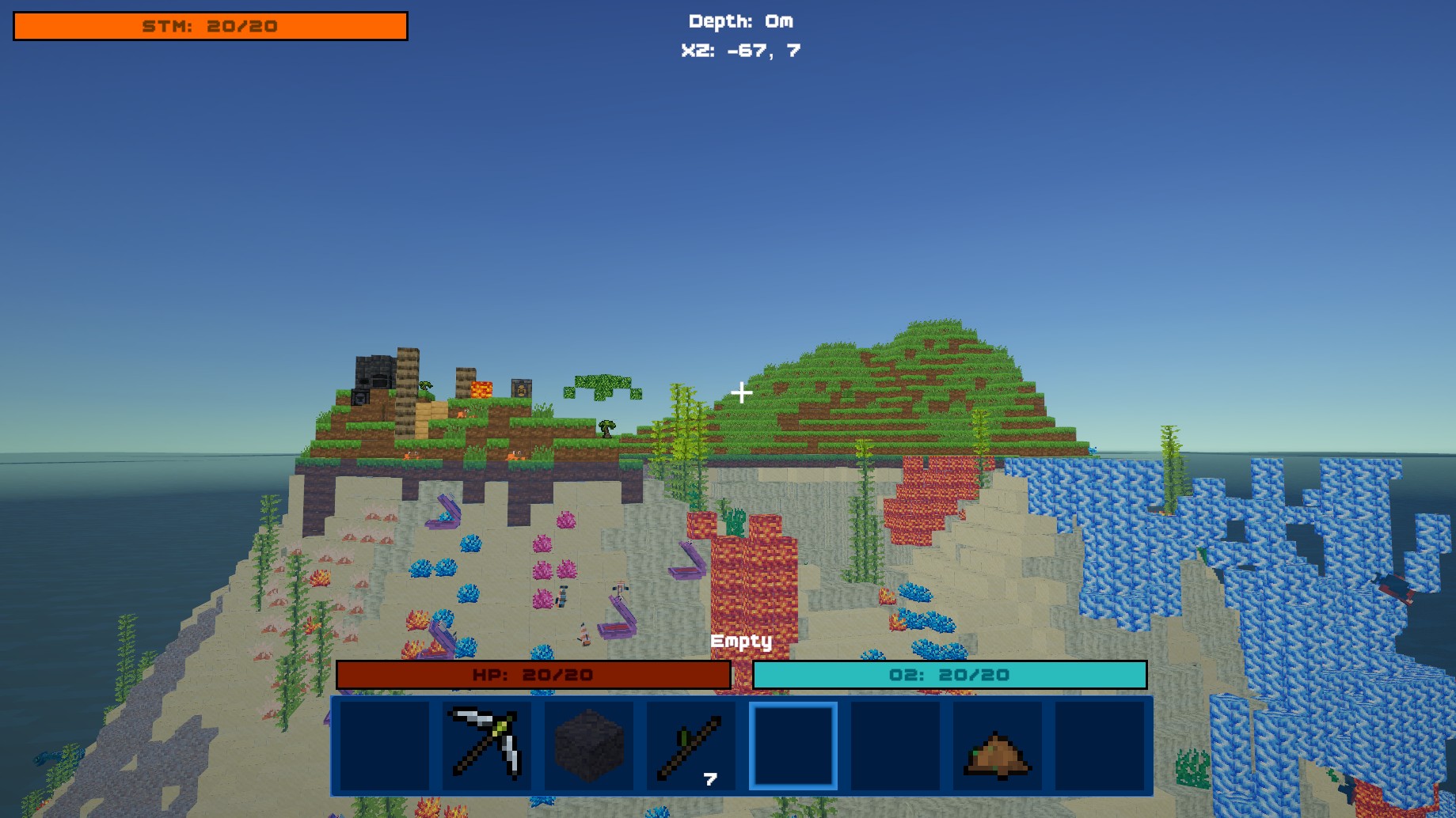 Procedurally generated Reefbound island overview