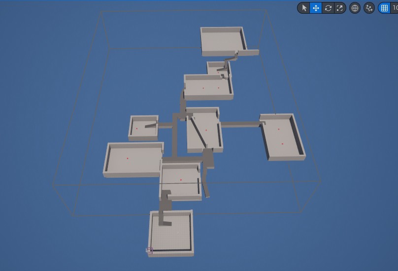 Dungeon layout and ghost patrol routes